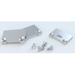 KIT 3 Endkappen aus aluminium + 4 Edelstahlschrauben