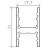 LED ALU Profil 31x18,4 schwarz L: 3m