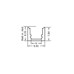Led-Profil Eco 8 Masse BH: 8,35x9,92 Länge 2 Mt.Werkstoff: Aluminium eloxiert 20 µm Farbe: Silber