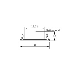 Led-Profil Eco BEND Masse BH: 18x5,6Länge 2 Mt.Werkstoff: Aluminium eloxiert 20 µm Farbe: Silber