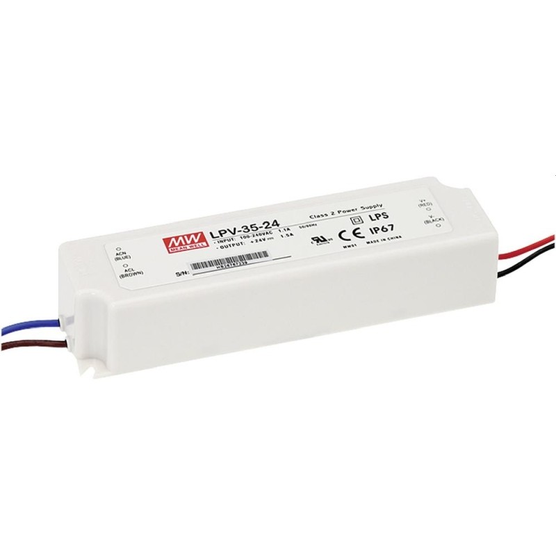 Meanwell Netzteil IP67, 24VDC, 35W.