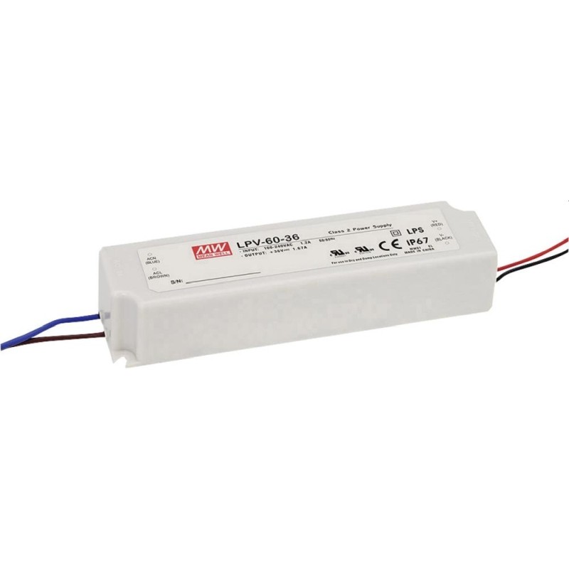 Meanwell Netzteil IP67, 24VDC, 60W.