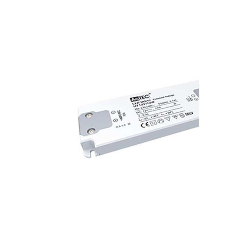 Netzteil IP20, 24V DC, 12W,  LxBxH: 128x50x13mm, mit Schraubklemmen. Für Holzeinbau.