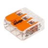 WAGO 221-413 Verbindungsklemme flexibel: 0.14-4 mm² starr: 0.2-4 mm² Polzahl: 3  Transparent, Orange