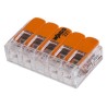 WAGO 221-413 Verbindungsklemme flexibel: 0.14-4 mm² starr: 0.2-4 mm² Polzahl: 3  Transparent, Orange